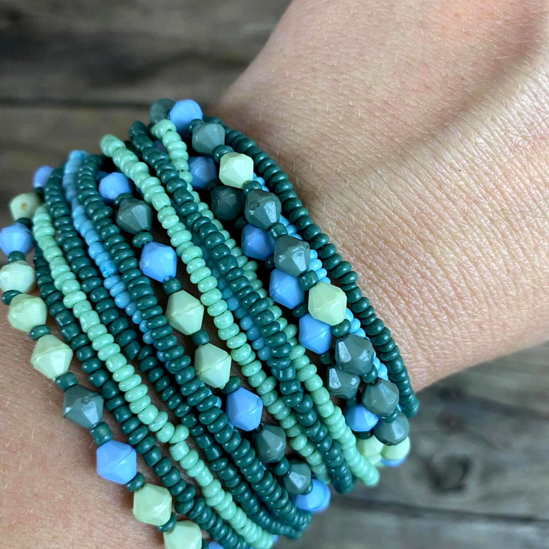 Beaded bangles on sale